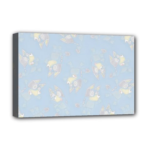 Bluey, Bluey merch, Bluey pattern, Bluey Bluey, bingo, Bluey design, bluey dog Deluxe Canvas 18  x 12  (Stretched) from ArtsNow.com