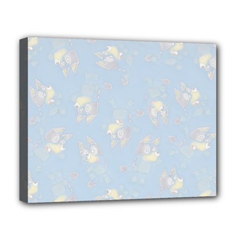 Bluey, Bluey merch, Bluey pattern, Bluey Bluey, bingo, Bluey design, bluey dog Deluxe Canvas 20  x 16  (Stretched) from ArtsNow.com