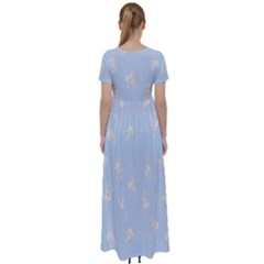 High Waist Short Sleeve Maxi Dress 