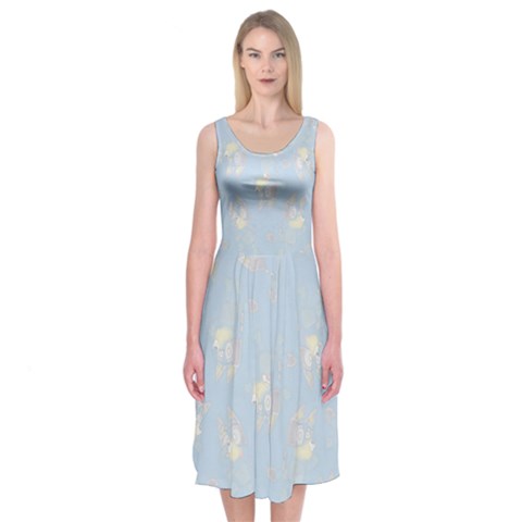 Bluey, Bluey merch, Bluey pattern, Bluey Bluey, bingo, Bluey design, bluey dog Midi Sleeveless Dress from ArtsNow.com