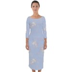 Bluey, Bluey merch, Bluey pattern, Bluey Bluey, bingo, Bluey design, bluey dog Quarter Sleeve Midi Bodycon Dress Bluey, Bluey merch, Bluey pattern, Bluey Bluey, bingo, Bluey design, bluey dog Quarter Sleeve Midi Bodycon Dress