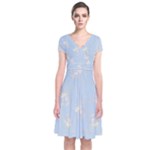 Bluey, Bluey merch, Bluey pattern, Bluey Bluey, bingo, Bluey design, bluey dog Short Sleeve Front Wrap Dress Bluey, Bluey merch, Bluey pattern, Bluey Bluey, bingo, Bluey design, bluey dog Short Sleeve Front Wrap Dress