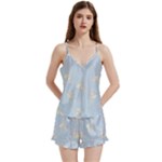 Bluey, Bluey merch, Bluey pattern, Bluey Bluey, bingo, Bluey design, bluey dog V-Neck Satin Loungewear Set Bluey, Bluey merch, Bluey pattern, Bluey Bluey, bingo, Bluey design, bluey dog V-Neck Satin Loungewear Set