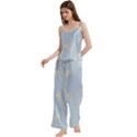 Spaghetti Top Long Pants Satin Pajamas Set 