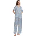 Short Sleeve Long Pants Satin Pajamas Set 