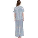 Short Sleeve Long Pants Satin Pajamas Set 