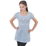 Bluey, Bluey merch, Bluey pattern, Bluey Bluey, bingo, Bluey design, bluey dog Puff Sleeve Tunic Top Bluey, Bluey merch, Bluey pattern, Bluey Bluey, bingo, Bluey design, bluey dog Puff Sleeve Tunic Top