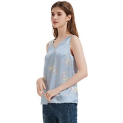 Women s V-Neck Sleeveless Satin Top 