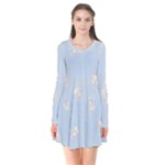 Bluey, Bluey merch, Bluey pattern, Bluey Bluey, bingo, Bluey design, bluey dog Long Sleeve V-neck Flare Dress Bluey, Bluey merch, Bluey pattern, Bluey Bluey, bingo, Bluey design, bluey dog Long Sleeve V-neck Flare Dress