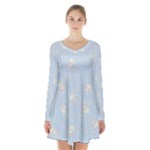 Bluey, Bluey merch, Bluey pattern, Bluey Bluey, bingo, Bluey design, bluey dog Long Sleeve Velvet V-neck Dress Bluey, Bluey merch, Bluey pattern, Bluey Bluey, bingo, Bluey design, bluey dog Long Sleeve Velvet V-neck Dress