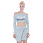 Bluey, Bluey merch, Bluey pattern, Bluey Bluey, bingo, Bluey design, bluey dog Off Shoulder Top with Mini Skirt Set Bluey, Bluey merch, Bluey pattern, Bluey Bluey, bingo, Bluey design, bluey dog Off Shoulder Top with Mini Skirt Set