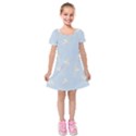Kids  Short Sleeve Velvet Dress 