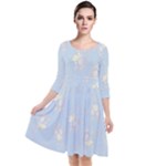 Bluey, Bluey merch, Bluey pattern, Bluey Bluey, bingo, Bluey design, bluey dog Quarter Sleeve Waist Band Dress Bluey, Bluey merch, Bluey pattern, Bluey Bluey, bingo, Bluey design, bluey dog Quarter Sleeve Waist Band Dress