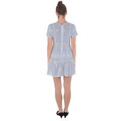 Drop Hem Mini Chiffon Dress 