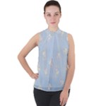 Bluey, Bluey merch, Bluey pattern, Bluey Bluey, bingo, Bluey design, bluey dog Mock Neck Chiffon Sleeveless Top Bluey, Bluey merch, Bluey pattern, Bluey Bluey, bingo, Bluey design, bluey dog Mock Neck Chiffon Sleeveless Top