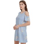 Bluey, Bluey merch, Bluey pattern, Bluey Bluey, bingo, Bluey design, bluey dog Women s Cold Shoulder Round Neck Mini Dress Bluey, Bluey merch, Bluey pattern, Bluey Bluey, bingo, Bluey design, bluey dog Women s Cold Shoulder Round Neck Mini Dress