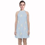Bluey, Bluey merch, Bluey pattern, Bluey Bluey, bingo, Bluey design, bluey dog Velvet Halter Neckline Dress Bluey, Bluey merch, Bluey pattern, Bluey Bluey, bingo, Bluey design, bluey dog Velvet Halter Neckline Dress