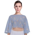 Bluey, Bluey merch, Bluey pattern, Bluey Bluey, bingo, Bluey design, bluey dog Tie Back Butterfly Sleeve Chiffon Top Bluey, Bluey merch, Bluey pattern, Bluey Bluey, bingo, Bluey design, bluey dog Tie Back Butterfly Sleeve Chiffon Top