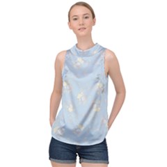 High Neck Satin Top 