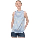 Bluey, Bluey merch, Bluey pattern, Bluey Bluey, bingo, Bluey design, bluey dog High Neck Satin Top Bluey, Bluey merch, Bluey pattern, Bluey Bluey, bingo, Bluey design, bluey dog High Neck Satin Top