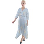 Bluey, Bluey merch, Bluey pattern, Bluey Bluey, bingo, Bluey design, bluey dog Quarter Sleeve Wrap Front Maxi Dress Bluey, Bluey merch, Bluey pattern, Bluey Bluey, bingo, Bluey design, bluey dog Quarter Sleeve Wrap Front Maxi Dress