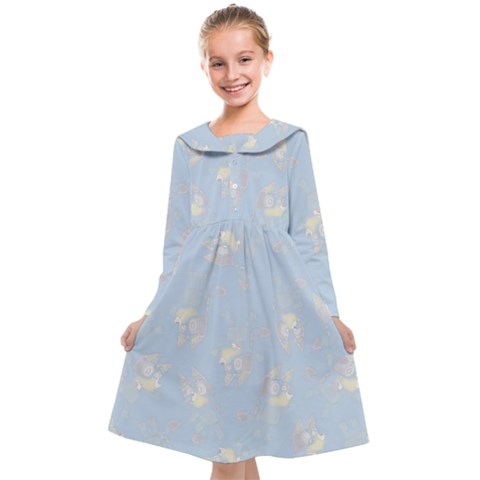 Bluey, Bluey merch, Bluey pattern, Bluey Bluey, bingo, Bluey design, bluey dog Kids  Midi Sailor Dress from ArtsNow.com