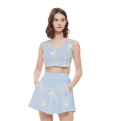Bluey, Bluey merch, Bluey pattern, Bluey Bluey, bingo, Bluey design, bluey dog Women s Crop Top Pleated Skater Rave Skirt from ArtsNow.com