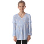 Bluey, Bluey merch, Bluey pattern, Bluey Bluey, bingo, Bluey design, bluey dog Kids V Neck Casual Top Bluey, Bluey merch, Bluey pattern, Bluey Bluey, bingo, Bluey design, bluey dog Kids V Neck Casual Top