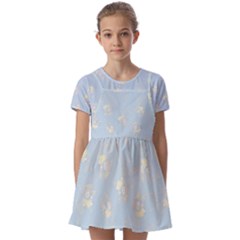 Kids  Short Sleeve Pinafore Style Dress 