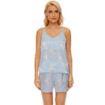 Bluey, Bluey merch, Bluey pattern, Bluey Bluey, bingo, Bluey design, bluey dog V-Neck Satin Pajamas Set Bluey, Bluey merch, Bluey pattern, Bluey Bluey, bingo, Bluey design, bluey dog V-Neck Satin Pajamas Set