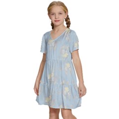Kids  Short Sleeve Tiered Mini Dress 