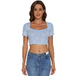 Bluey, Bluey merch, Bluey pattern, Bluey Bluey, bingo, Bluey design, bluey dog Short Sleeve Square Neckline Crop Top Bluey, Bluey merch, Bluey pattern, Bluey Bluey, bingo, Bluey design, bluey dog Short Sleeve Square Neckline Crop Top
