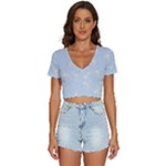 Bluey, Bluey merch, Bluey pattern, Bluey Bluey, bingo, Bluey design, bluey dog V-Neck Crop Top Bluey, Bluey merch, Bluey pattern, Bluey Bluey, bingo, Bluey design, bluey dog V-Neck Crop Top