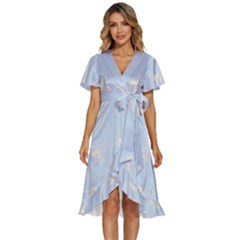 Women s Kimono Wrap Satin Dress 