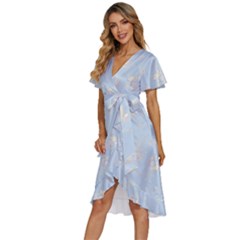 Women s Kimono Wrap Satin Dress 