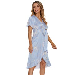 Women s Kimono Wrap Satin Dress 