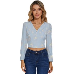 Long Sleeve V-Neck Top 