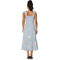 Tie-Strap Tiered Midi Chiffon Dress 