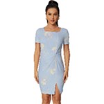 Bluey, Bluey merch, Bluey pattern, Bluey Bluey, bingo, Bluey design, bluey dog Fitted Knot Split End Bodycon Dress Bluey, Bluey merch, Bluey pattern, Bluey Bluey, bingo, Bluey design, bluey dog Fitted Knot Split End Bodycon Dress