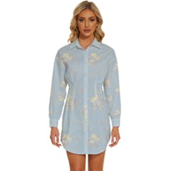 Womens Long Sleeve Shirt Dress 