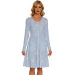 Bluey, Bluey merch, Bluey pattern, Bluey Bluey, bingo, Bluey design, bluey dog Long Sleeve Dress With Pocket Bluey, Bluey merch, Bluey pattern, Bluey Bluey, bingo, Bluey design, bluey dog Long Sleeve Dress With Pocket