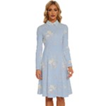 Bluey, Bluey merch, Bluey pattern, Bluey Bluey, bingo, Bluey design, bluey dog Long Sleeve Shirt Collar A-Line Dress Bluey, Bluey merch, Bluey pattern, Bluey Bluey, bingo, Bluey design, bluey dog Long Sleeve Shirt Collar A-Line Dress