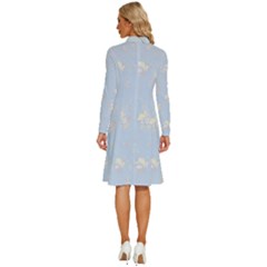 Long Sleeve Shirt Collar A-Line Dress 