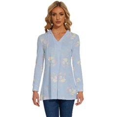 Long Sleeve Drawstring Hooded Top 