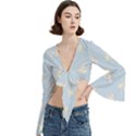 Trumpet Sleeve Cropped Top 