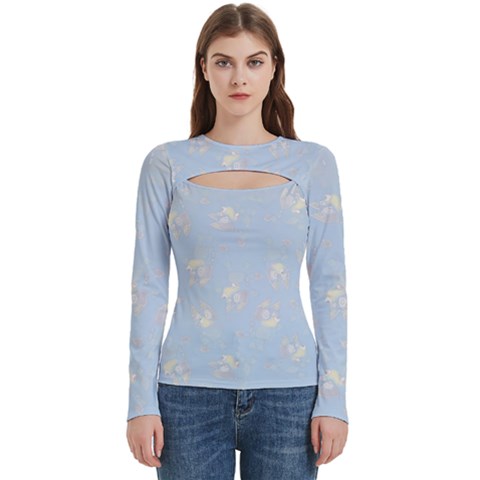 Bluey, Bluey merch, Bluey pattern, Bluey Bluey, bingo, Bluey design, bluey dog Women s Cut Out Long Sleeve T