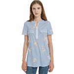 Bluey, Bluey merch, Bluey pattern, Bluey Bluey, bingo, Bluey design, bluey dog Women s Zip Front V-Neck Short Sleeve Casual Top Pocket Shirt Bluey, Bluey merch, Bluey pattern, Bluey Bluey, bingo, Bluey design, bluey dog Women s Zip Front V-Neck Short Sleeve Casual Top Pocket Shirt
