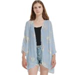 Bluey, Bluey merch, Bluey pattern, Bluey Bluey, bingo, Bluey design, bluey dog Open Front 3/4 Sleeve Batwing Chiffon Cardigan Kimono Bluey, Bluey merch, Bluey pattern, Bluey Bluey, bingo, Bluey design, bluey dog Open Front 3/4 Sleeve Batwing Chiffon Cardigan Kimono