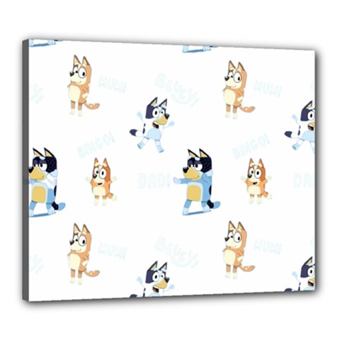 Bluey, Bluey merch, Bluey pattern, Bluey Bluey, bingo, Bluey design, bluey dog Canvas 24  x 20  (Stretched) from ArtsNow.com