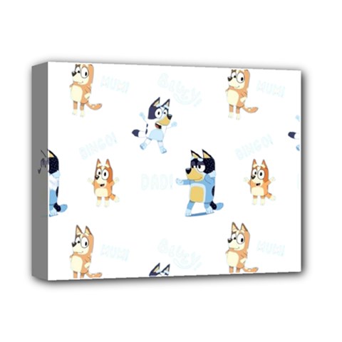 Bluey, Bluey merch, Bluey pattern, Bluey Bluey, bingo, Bluey design, bluey dog Deluxe Canvas 14  x 11  (Stretched) from ArtsNow.com